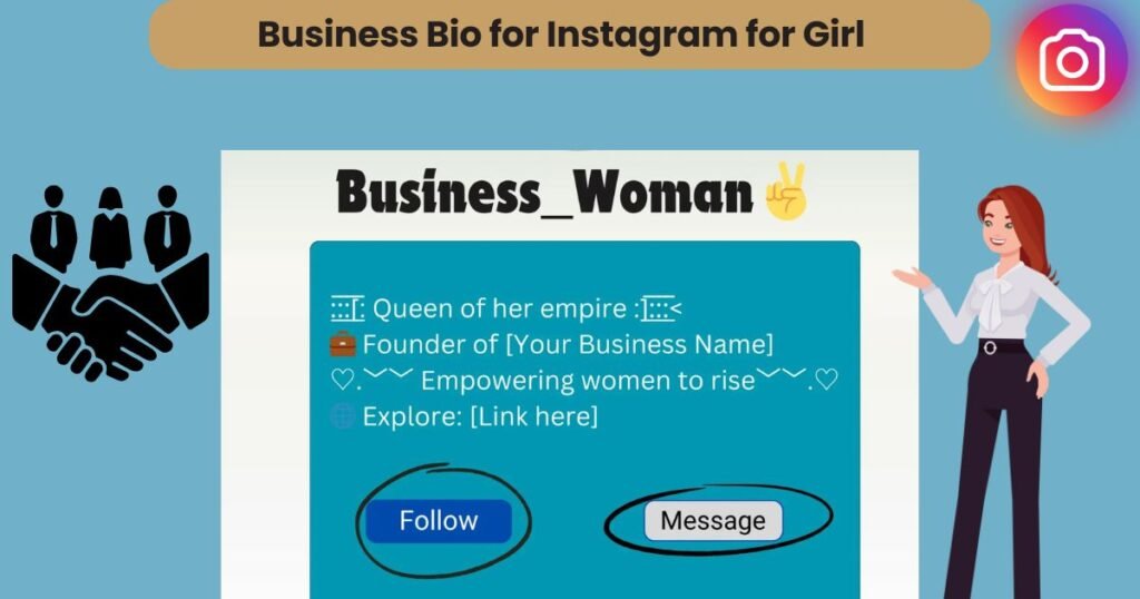 Business bio for Instagram for girl