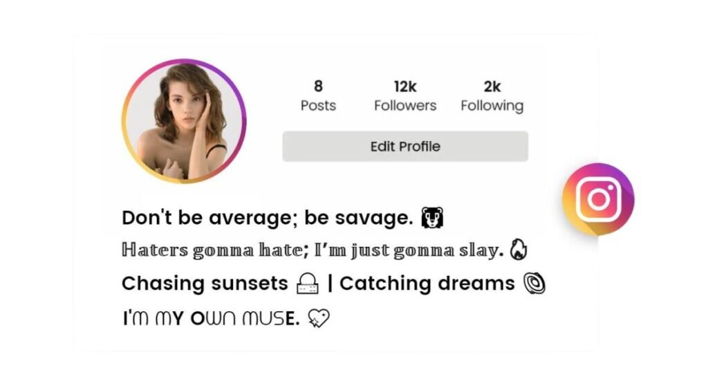 Savage Aesthetic Bio for Instagram